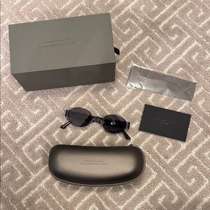 Carolina Lemke x Kim Kardashian West Indra Black Sunglasses NIB